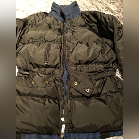 Vintage 90s FIRST DOWN Exploration Gear Puffer Coat Jacket Reversible Duck Down - Picture 3 of 15